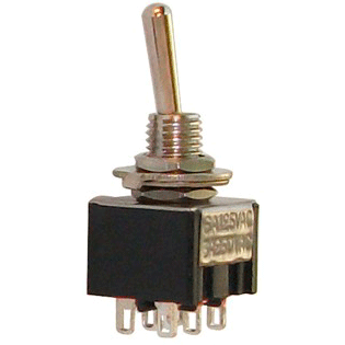 Circuit Test DPDT 6A, On-On Miniature Toggle Switch